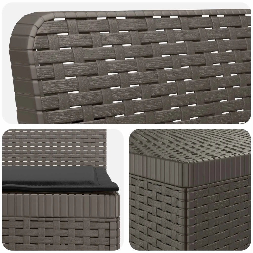 Divano da giardino 4 posti con cuscini aspetto rattan PP 3444011
