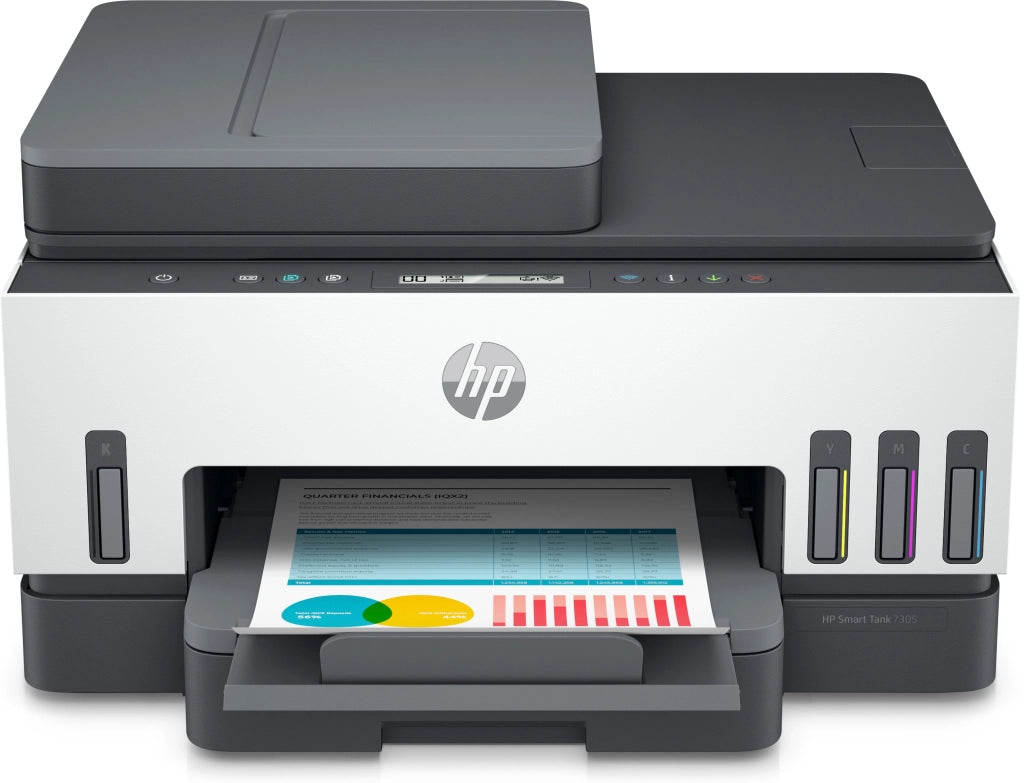 Hp smart tank 7305 wireless all-in-one colore stampante, stampa fronte/retro fotocopiatrice, scanner - 28B75A#BHC