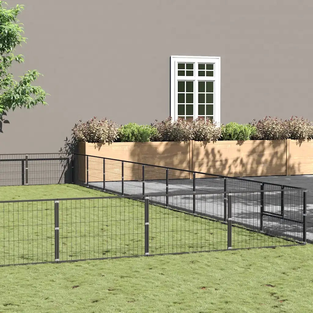 Gabbia per Cani Nera 81 m² in Acciaio 3082193