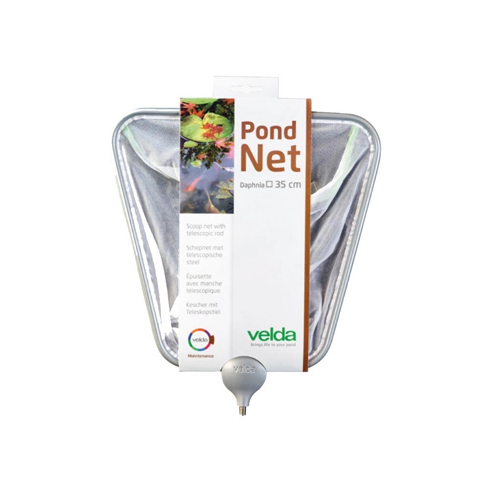Velda Pond Net Daphnia Square Ø35cm - retino quadrato a maglia fine con manico telescopico fino a 1,8m
