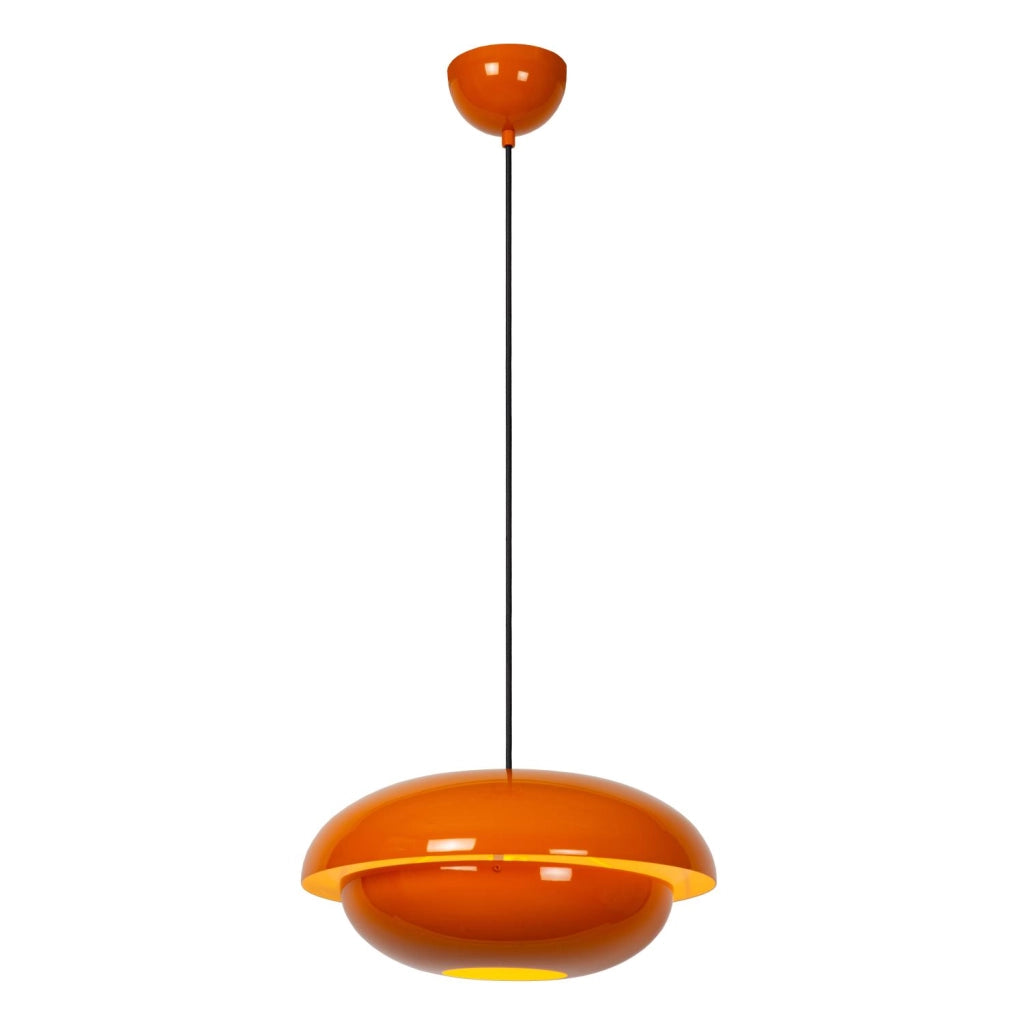 Lampada sospesa retro YOUNES 1xE27 arancione Lucide