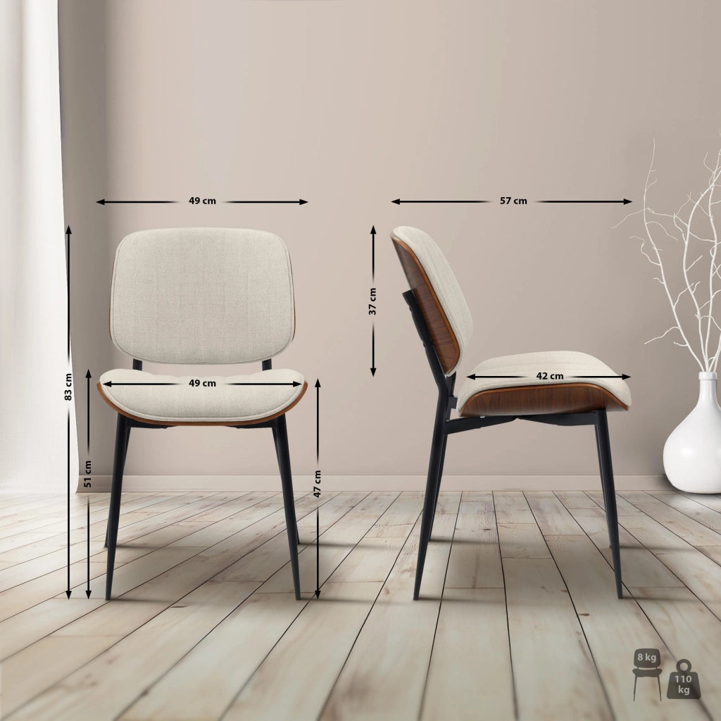 Sedia visitatore tessuto Tiffin 1