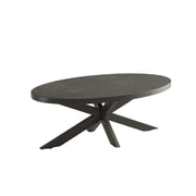 Tavolino basso ovale collezione MADEIRO nero.