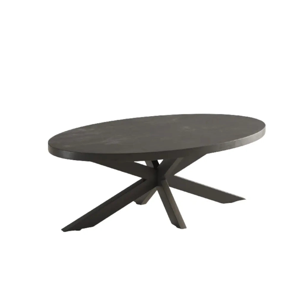 Tavolino basso ovale collezione MADEIRO nero.