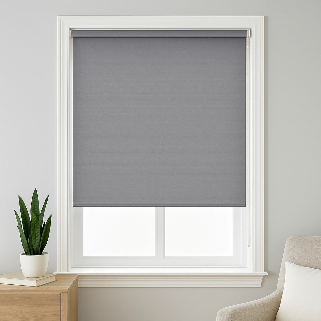 Tenda a Rullo Oscurante da Interno 120x180cm Moderna Facile da montare Grigio