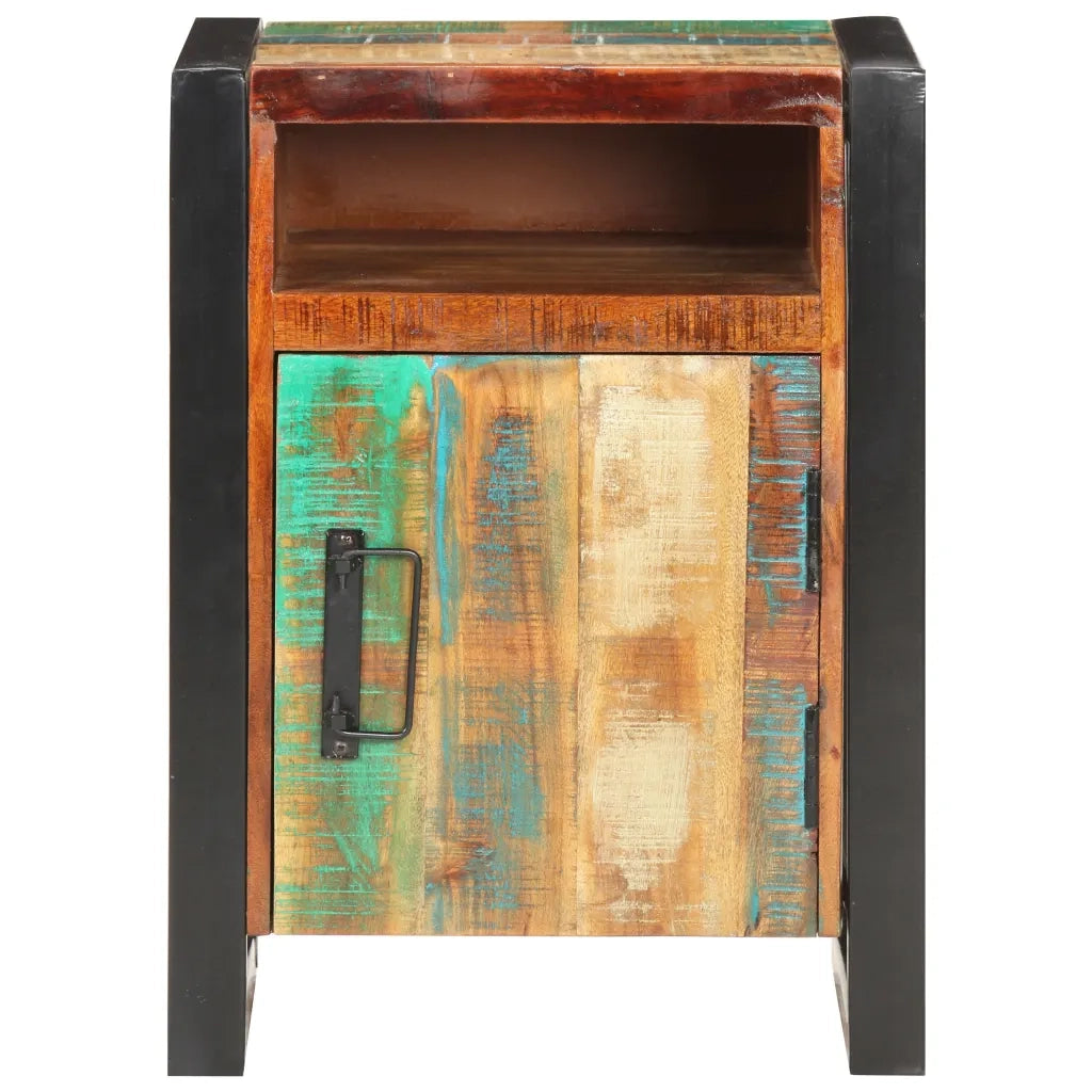 Comodino | Armadio da Notte | Mobiletto da notte 40x35x55 cm in Legno Massello di Recupero