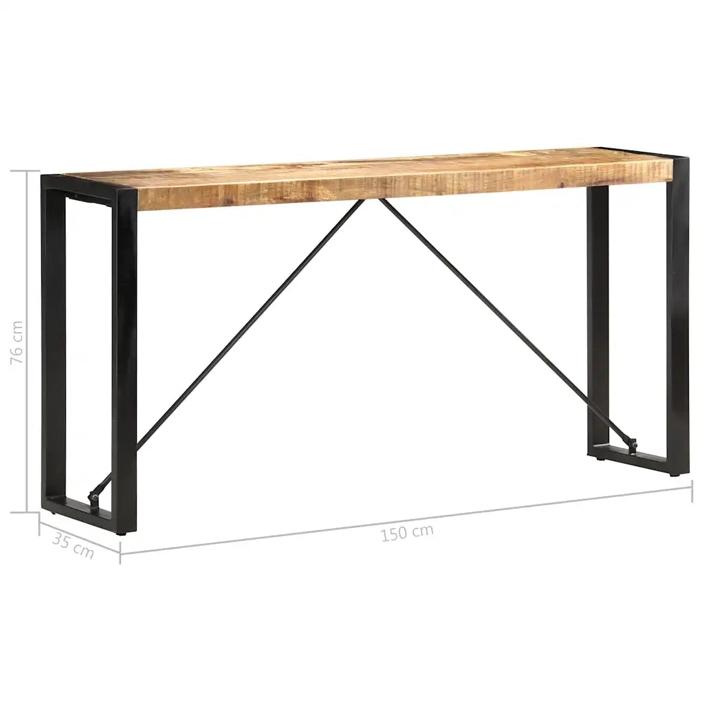 Table console 150x35x76 cm Bois de manguier massif