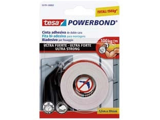 NASTRO BIADESIVO MOUNTING- - mm.19h. in rotoli da mt.1,5 - 12 blister TESA