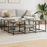 Tavolino Salotto-Tavolino da soggiorno-Tavolo Rovere Sonoma 121x121x40 cm Legno Multistrato