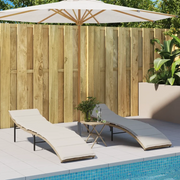 Lettini Prendisole 2 pz con Cuscini Beige in Polyrattan 3277304