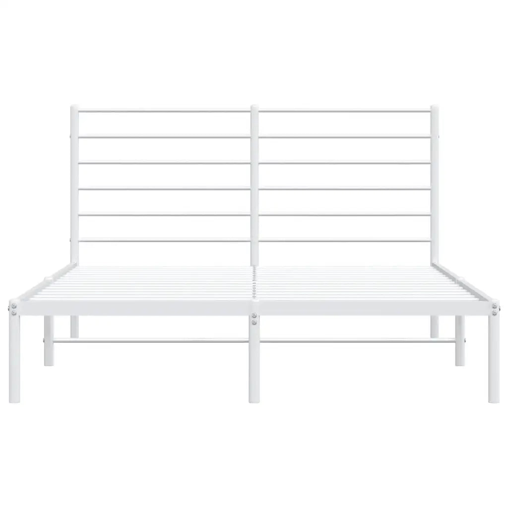 Giroletto con Testiera Metallo Bianco 135x190 cm