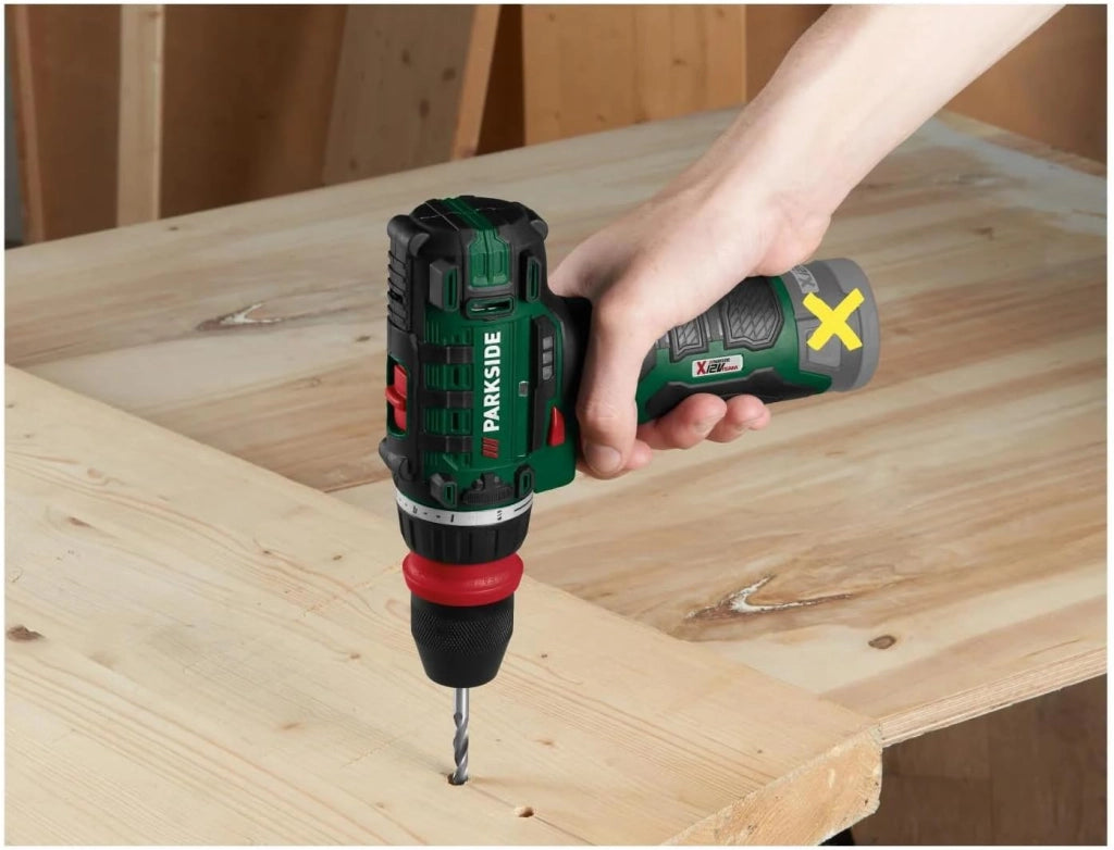 Trapano senza fili PBSA 12 C2 X12V TEAM (con batteria e caricabatterie, in una valigetta)