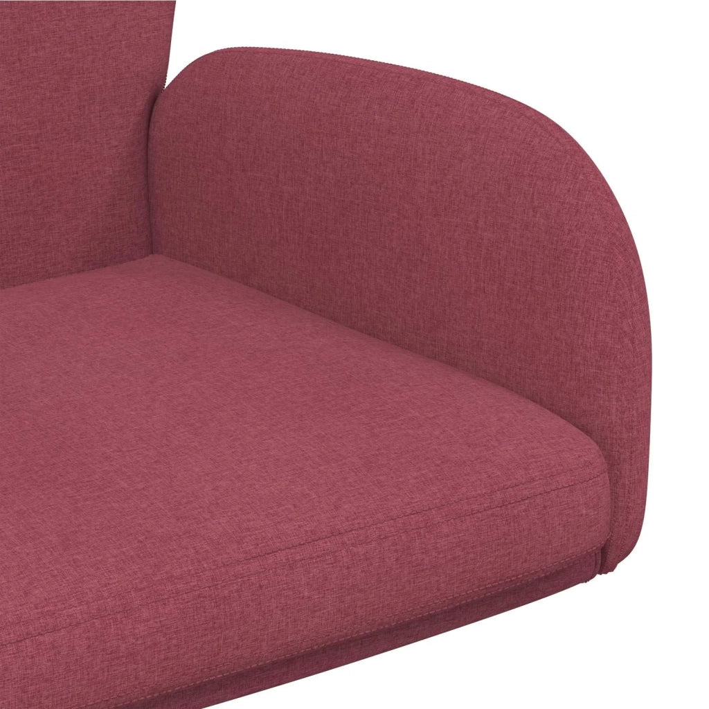 Sedia da scrivania girevole 54 x 58 x 90 cm Rosso Vino Tessuto 42034339