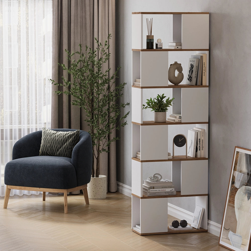 Vicco Divisorio per ambienti Rovere bianco/dorato 60 x 186 cm