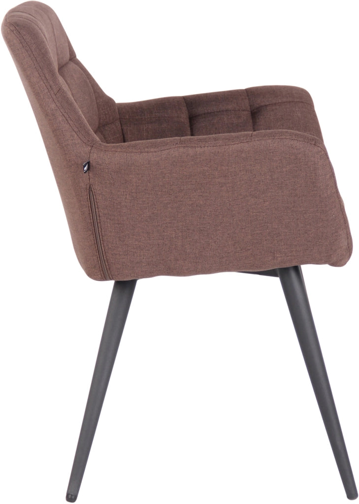Poltroncina soggiorno Lyss in tessuto marrone