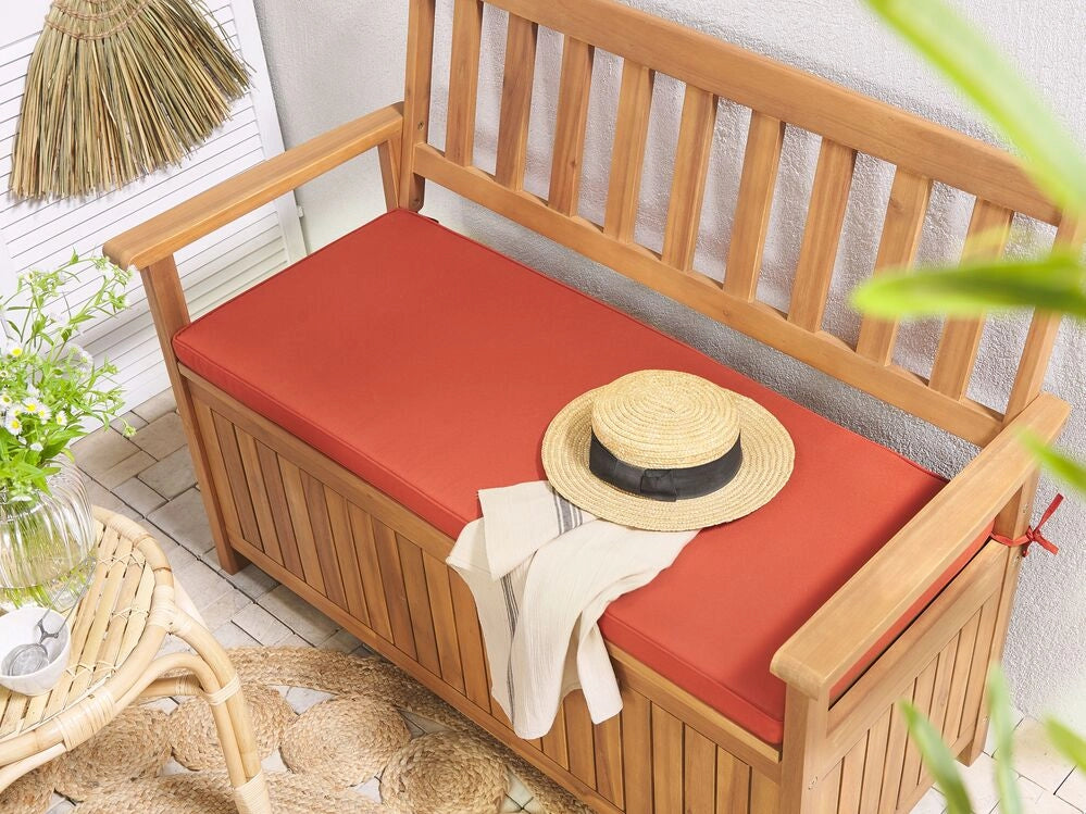 Cuscino da Esterno per Panchina 108 cm Impermeabile Color Terracotta
