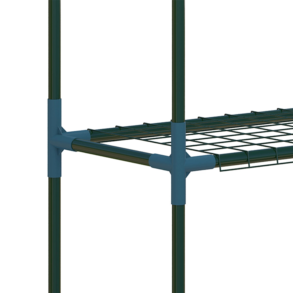 PORTAVASI Set da 2 pezzi 70x27x110 cm Verde in Acciaio