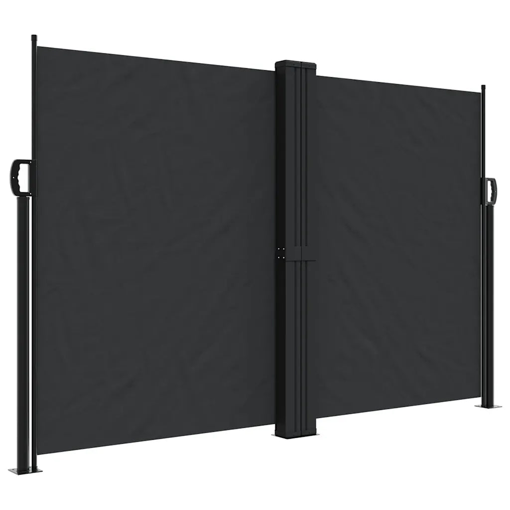 Tenda da Sole Laterale Retrattile-Tenda parasole per balcone per giardino Nera 160x1200 cm 442542