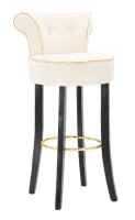 Sgabello Bar Luxy Crema cm 46X48X96
