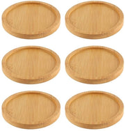 Set di 6 sottopanchine in legno - Diametro esterno 9 cm - Decorazione da tavola - Decorazione per matrimoni - Atmosfera romantica - Piastra per candele
