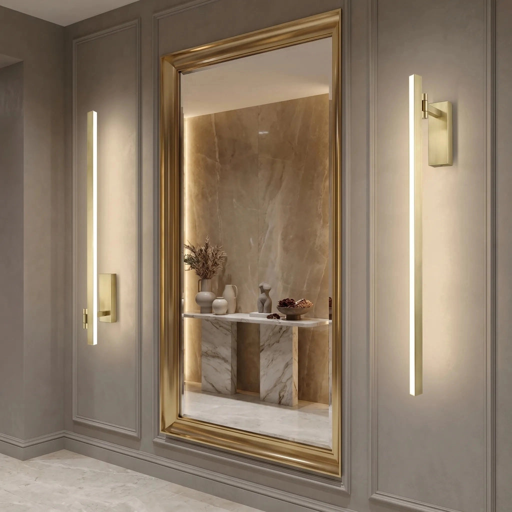 Applique Da Bagno Led Swe033-1w 80cm Brush Gold