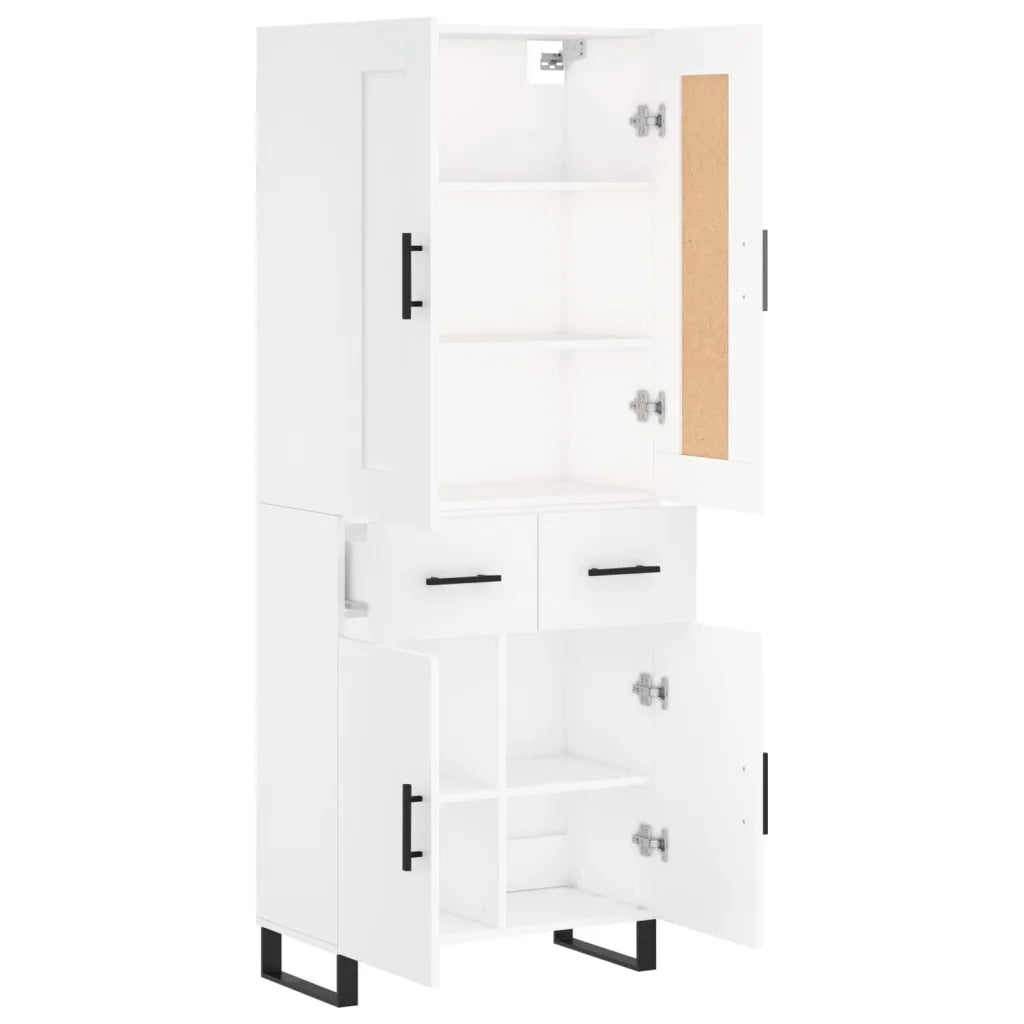 Credenza Bianca 69,5x34x180 cm in Legno Multistrato 3199897
