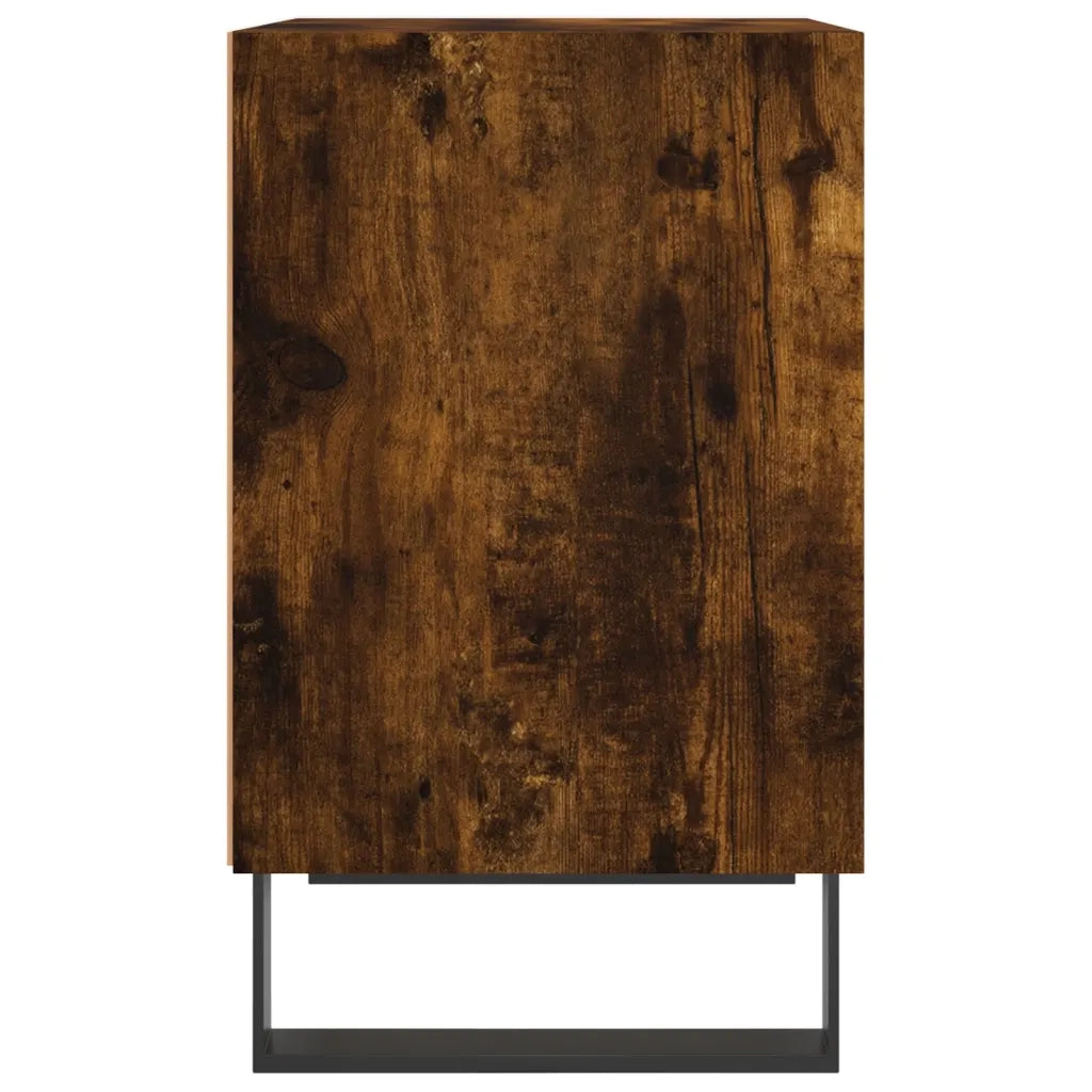 Comodino-Tavolino da notte Rovere Fumo 40x30x50 cm in Legno Multistrato