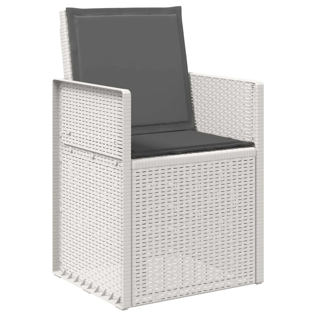 Set da Pranzo per Giardino 7 pcs Bianco e Antracite PP 3430080