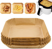 150 pezzi di carta da forno per frittelle a aria calda 20 x 20 x 4,5 cm Carta da forno per frittelle a aria calda compatibile con AF300EU AF400EU e altre frittelle a aria calda a due zone (20 x 20 x 4,5 cm)