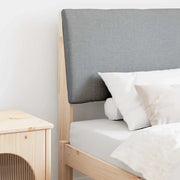 Testiera imbottita-Testiera con Cuscini-Testata Grigio chiaro 75 cm Pino massello 237385