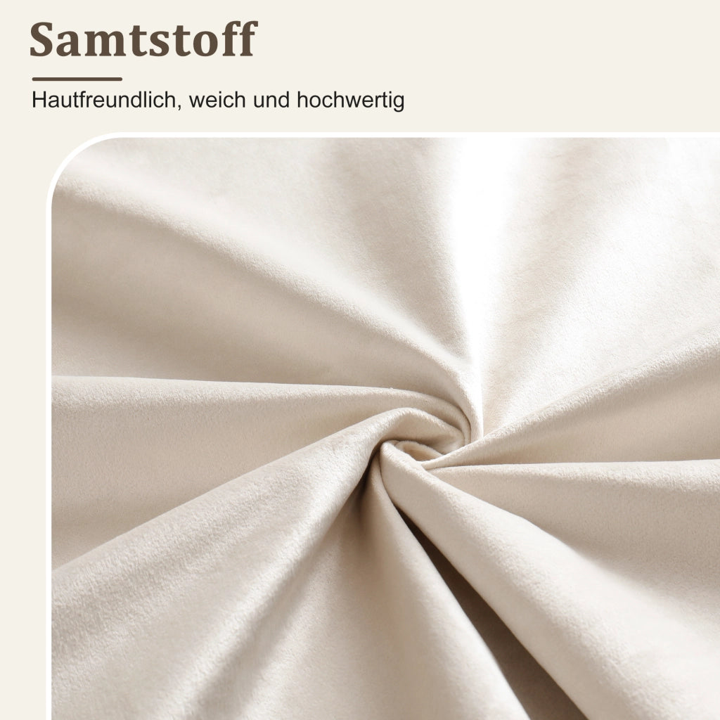 LETTO con contenitore idraulico, velluto beige, 214.5x160.0x90.0 cm