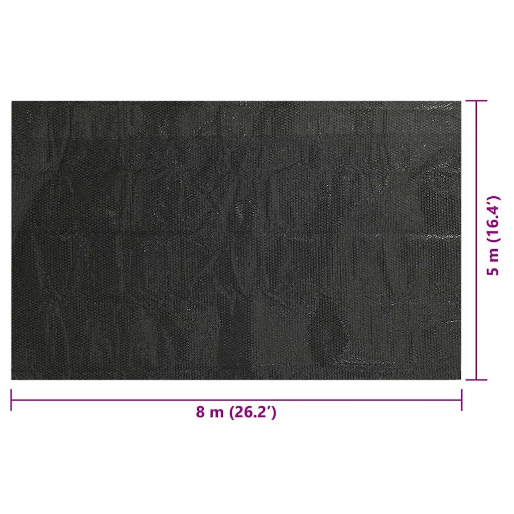 Copripiscina Rettangolare 800x500 cm in PE Nero CFW4591530