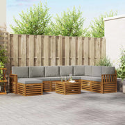 Set divano sezionale con cuscino 9 pcs Grigio Naturale e Chiaro 3375321