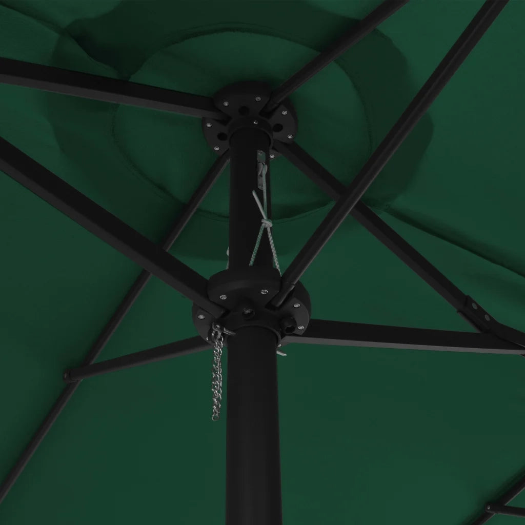 Ombrellone da Esterni-Ombrello da giardino con Palo in Alluminio 460x270 cm Verde