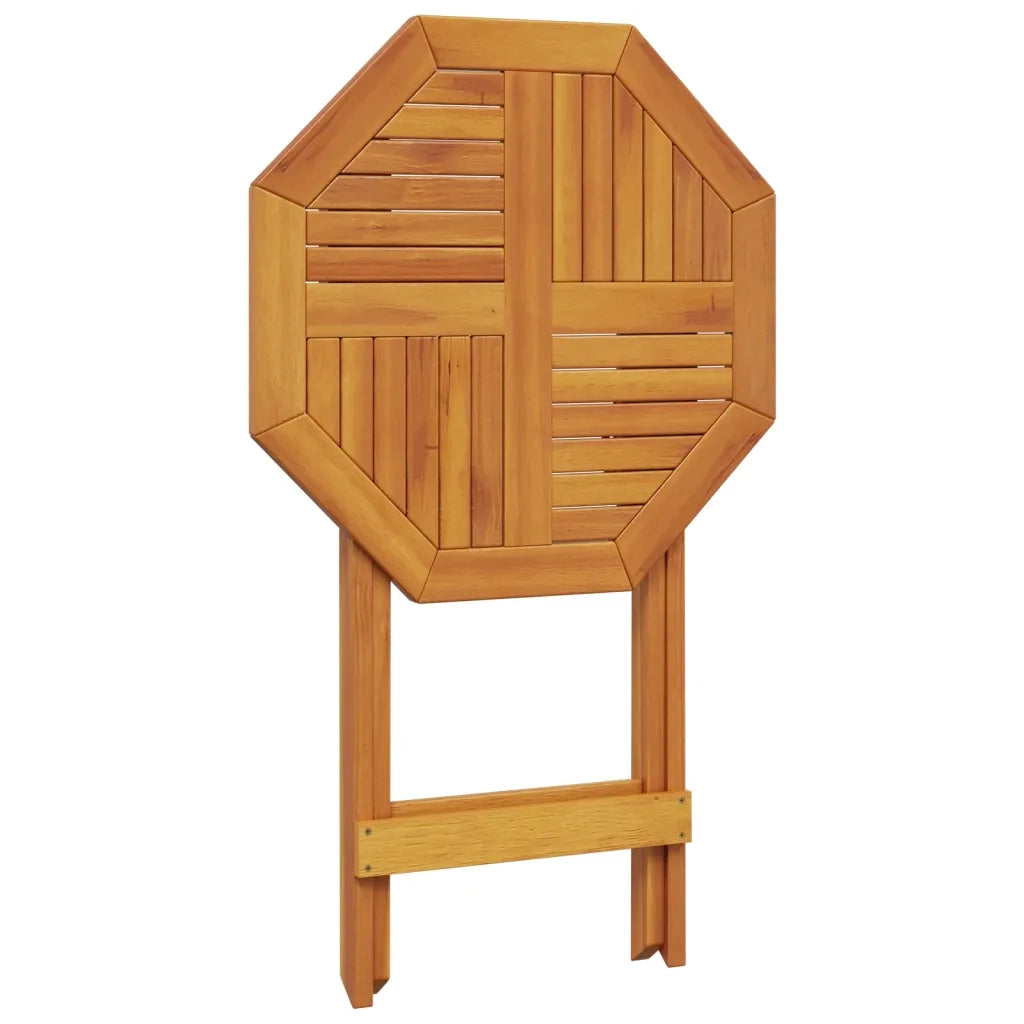 Tavolo da Giardino Pieghevole Ã˜60x75cm Legno Massello di Acacia