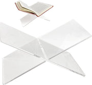 Scatola per libri in vetro trasparente - Standard per lettura da scrivania X - Cassettiera per libri - Standard per libri di cucina