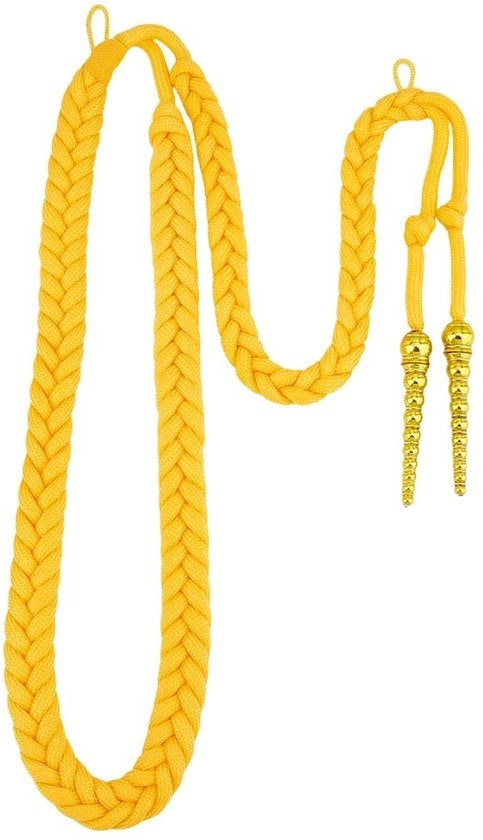 Cordoncino a Spalla con Due Punte - Aiguillette Intrecciata - Insegna di Cappotto con 2 Punte - Design Tradizionale - Decorazione per Abiti di Costume - Cordoncino Militare con 2 Punte