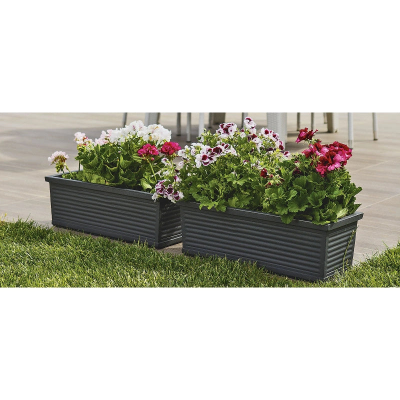 Vaso Fioriera decorativa classica tradizionale 40x22 H20 in polimero resistente terracotta per piante per giardini e terrazze - Made in Italy