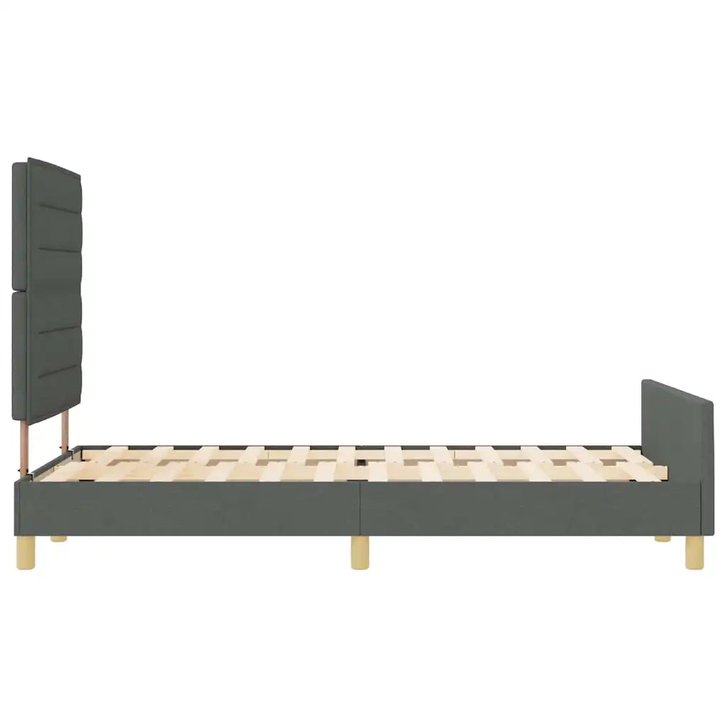 Struttura del letto Grigio scuro 160 x 200 cm Tessuto 3344663