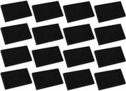 Organizzatore di accessori per gioielli in legno, 16 pezzi, con coperchio, in pile, con tessuto morbido, contenitore per orecchini, collane, anelli e bracciali (21,5 x 13 x 2,5 cm, nero)