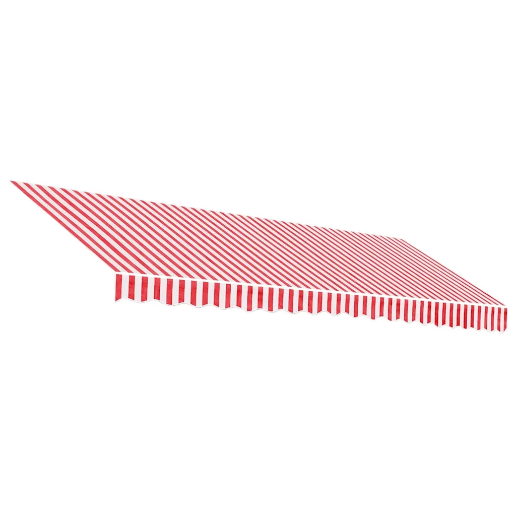 Tessuto di Ricambio per Tenda Strisce Rosse e Bianche 4,5x3,5 m