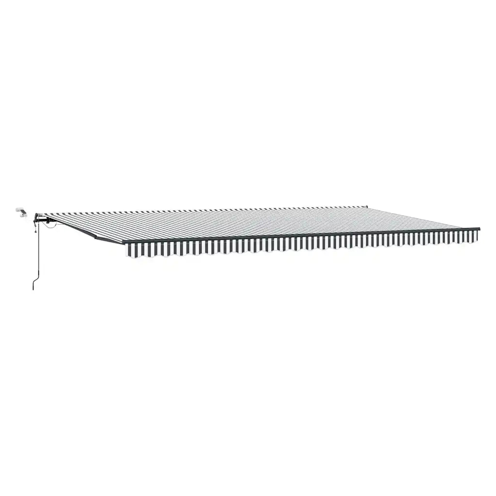 Tenda Retrattile Automatica LED Antracite e Bianco 600x300 cm 3310246