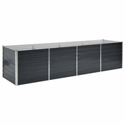 Fioriere | Cassetta per fiori | Letto Rialzato Giardino Antracite 320x80x77 cm Acciaio Zincato
