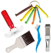 Set di spazzole per condensatori e evaporatori - Combinazione di 5 pezzi - Adatto per condensatori e evaporatori - Kit di pulizia