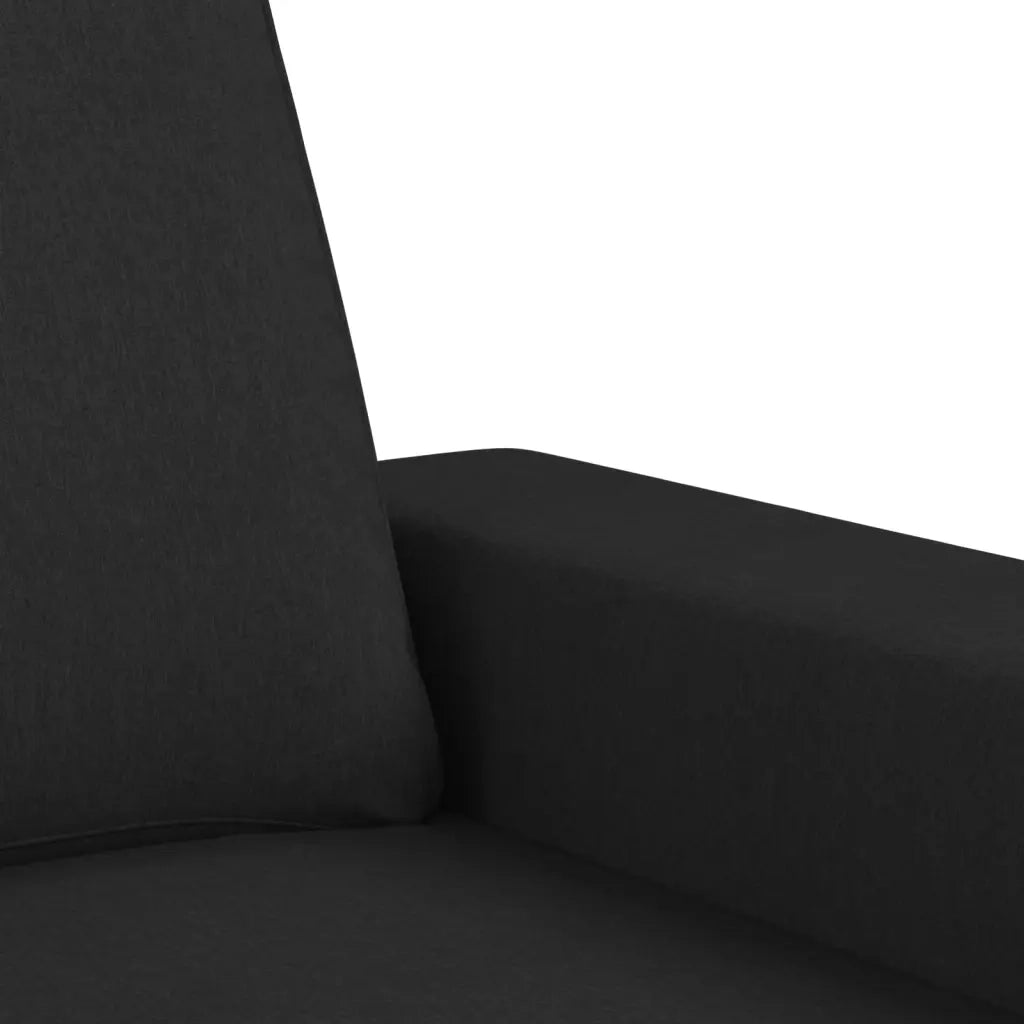 Divano a 2 Posti Nero 120 cm in Tessuto 359387