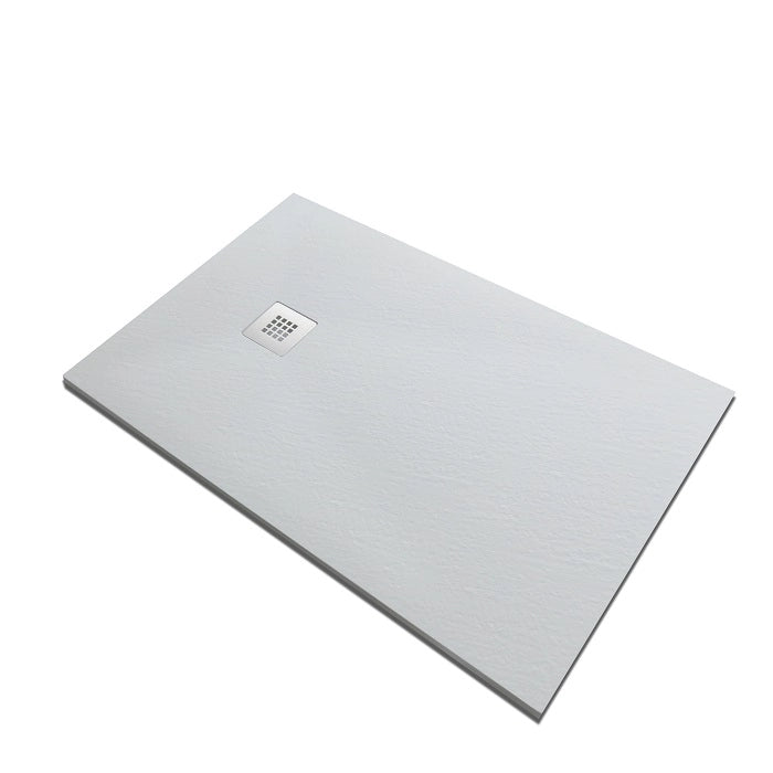 Piatto doccia marmoresina gelcoat pieno bianco h.2,8cm Doliso Elostone Bianco,80x80 cm