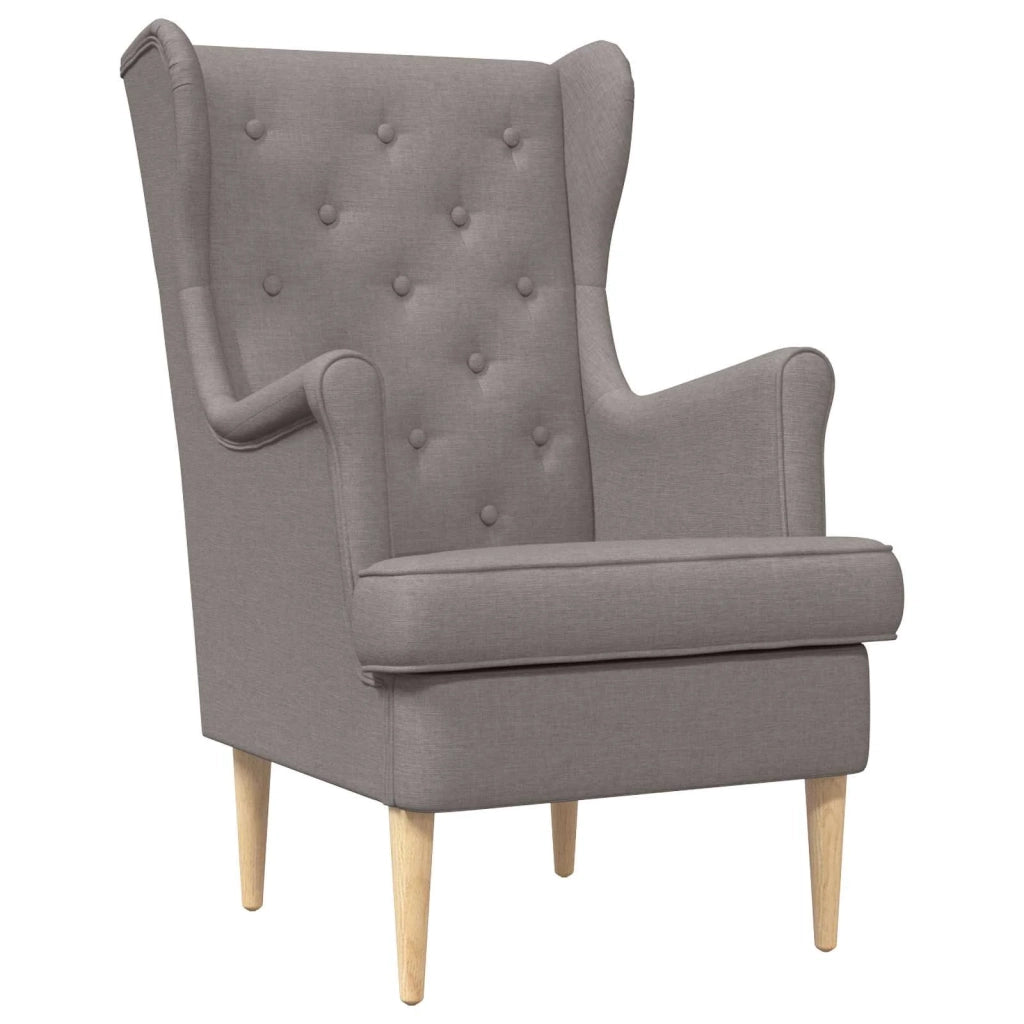 Poltrona con Ottomano 2 pz Tortora Tessuto 3418810