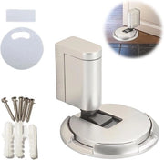 Blocco Magnetico Porta Adesivo per Pavimento Resistente al Vento Blocco di Uscita a Snodo Senza Forare Regolabile in Altezza (Argento)