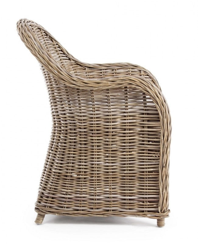 Poltrona con Cuscini Martin New Naturale in Fibre Naturali