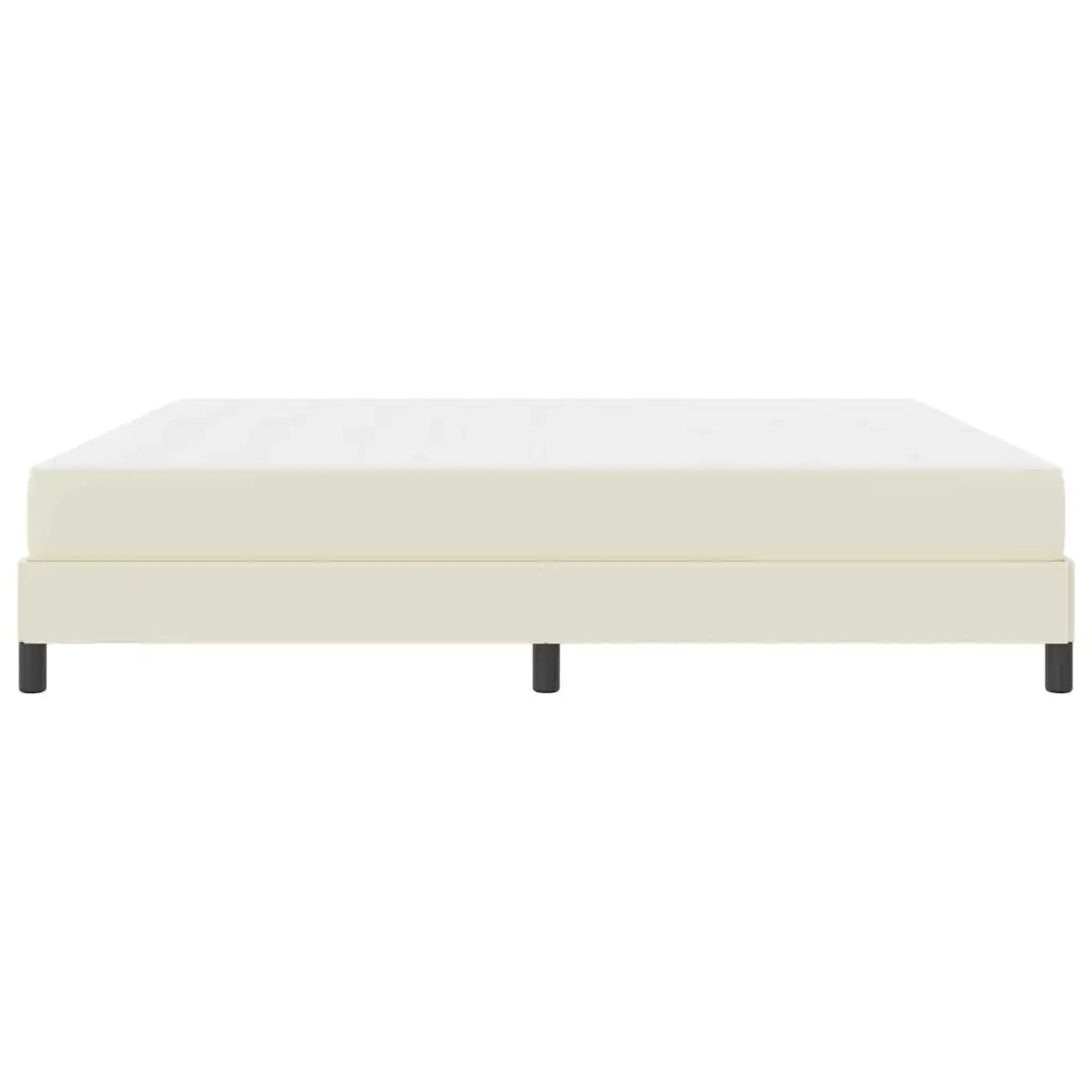 Struttura del letto con materasso Crema 200 x 200 cm Tessuto 3398650